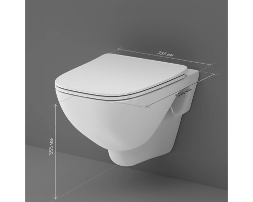 C851701SC Унитаз подвесной FlashClean с сиденьем микролифт