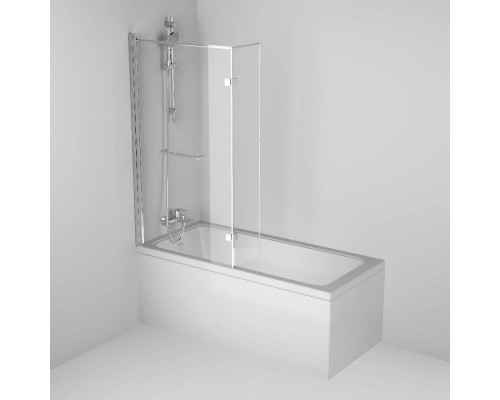Шторка на ванну AM.PM Skyline 150х80 см с полотенцедержателем DX35WBS-D7W1-150MT