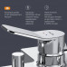 Смеситель для ванны и душа AM.PM X-Joy с душевым набором F85A15000