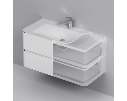 Тумба под раковину подвесная AM.PM Inspire V2.0 100 см белый глянец M30FHX1002WG
