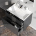 Тумба под раковину подвесная AM.PM Inspire V2.0 80 см 3 ящика графит матовый M50AFHX0803GM