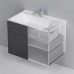 Тумба под раковину подвесная AM.PM Inspire V2.0 80 см 3 ящика графит матовый M50AFHX0803GM