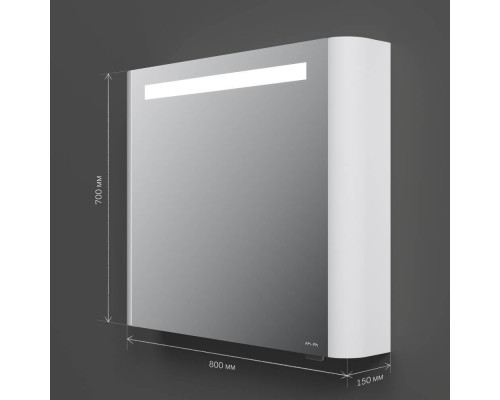 Зеркальный шкаф с подсветкой AM.PM Inspire V2.0 80 см правый белый глянец M30MCR0801WG