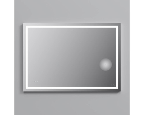 Зеркало настенное AM.PM Gem с LED-подсветкой часами и косметическим зеркалом 100 см M91AMOX1003WG