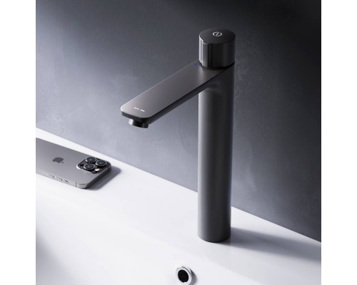 Смеситель для раковины высокий AM.PM X-Joy TouchReel черный матовый F85A92522