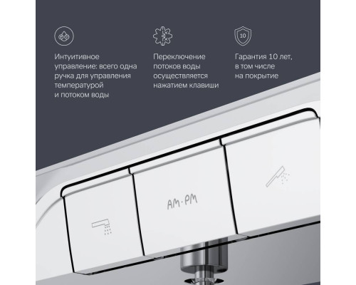 Смеситель для ванны и душа AM.PM Func F8F10500