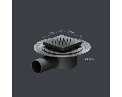 Трап для душа точечный AM.PM MasterFlow Point Cut Gradient 10 см черный матовый W01BD-P11-010-01BM