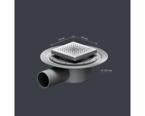 Трап для душа точечный AM.PM MasterFlow Point Cut Gradient 10 см матовая сталь W01BD-P11-010-01SB