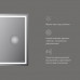 M91AMOX0653WG Универсальное зеркало с контурной Led-подсветкой, часами и косметическим зеркалом, 65 см