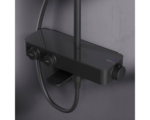 Душевая система AM.PM Inspire V2.0 с термостатом черный матовый F0750A522