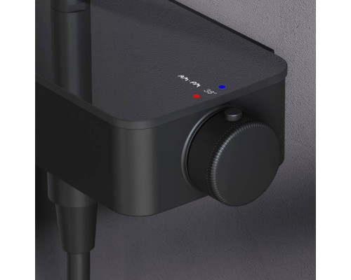Душевая система AM.PM Inspire V2.0 с термостатом черный матовый F0750A522
