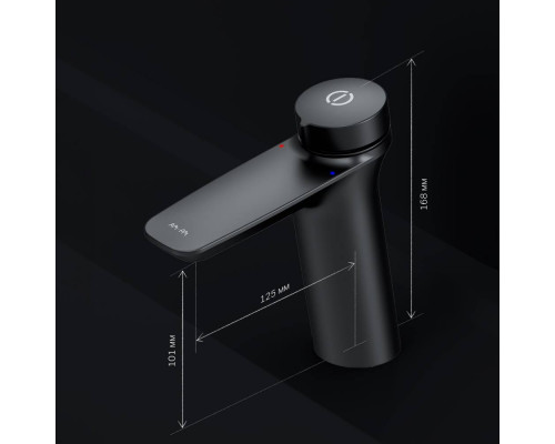 Смеситель для раковины AM.PM Inspire V2.0 TouchReel черный матовый F50A02522