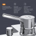Смеситель для ванны и душа AM.PM X-Joy с душевым набором F85B15000