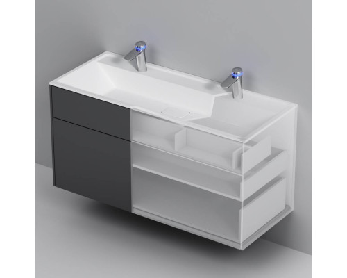 Тумба под раковину подвесная AM.PM Inspire V2.0 120 см 3 ящика графит матовый M50AFHX1203GM