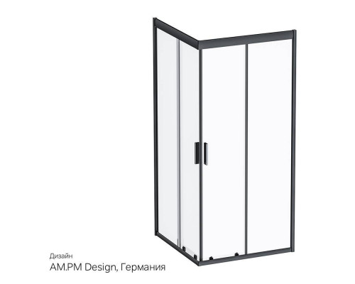 Душевое ограждение AM.PM Gem Black Edition 90х90 см без поддона W90G-403-090BT