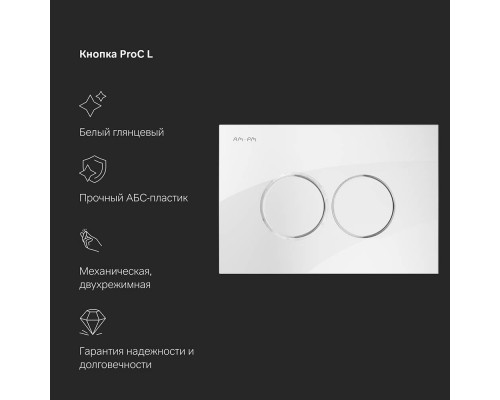 Комплект инсталляция с подвесным унитазом AM.PM FlashClean сиденье микролифт и клавиша IS100101.741701