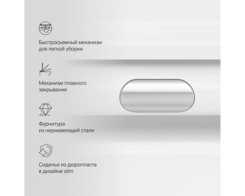 Унитаз подвесной AM.PM Func FlashClean с сиденьем микролифт C8F1701SC