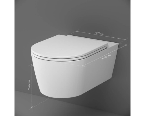 Унитаз подвесной AM.PM Func FlashClean с сиденьем микролифт C8F1701SC