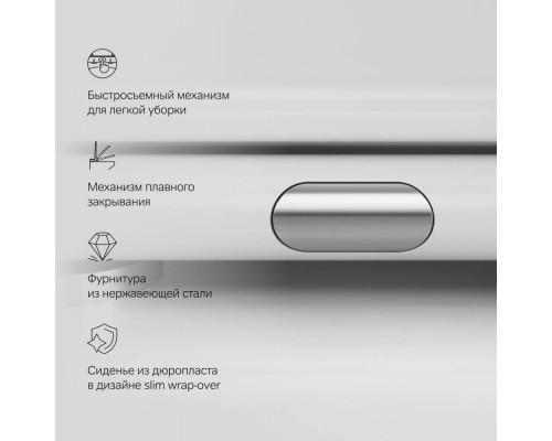 Унитаз подвесной AM.PM Gem FlashClean с сиденьем микролифт C901701SC