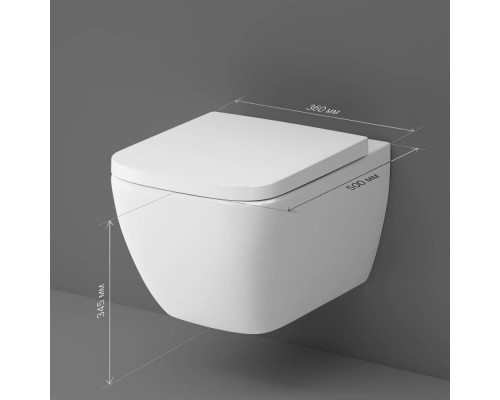 Унитаз подвесной AM.PM Gem FlashClean с сиденьем микролифт C901701SC