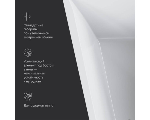Ванна акриловая AM.PM Like 160х100 см левосторонняя W72A-160L100W-A2