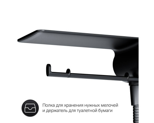 F0H85A822 Смеситель TouchReel, монтируемый в стену с гигиеническим душем и полкой