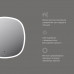 M8FMOX0651WGS Зеркало универсальное с контурной LED-подсветкой, ИК- сенсором, квадрат, 65 см