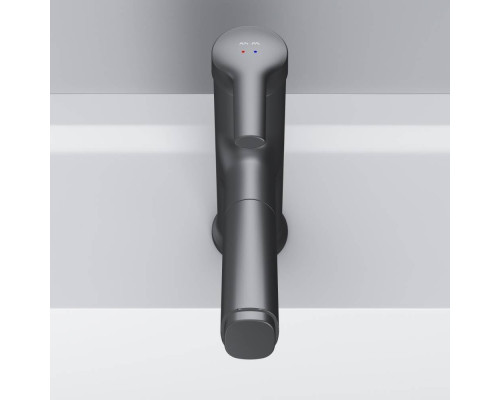 Смеситель для раковины AM.PM X-Joy с вытяжным изливом черный матовый F85B02922
