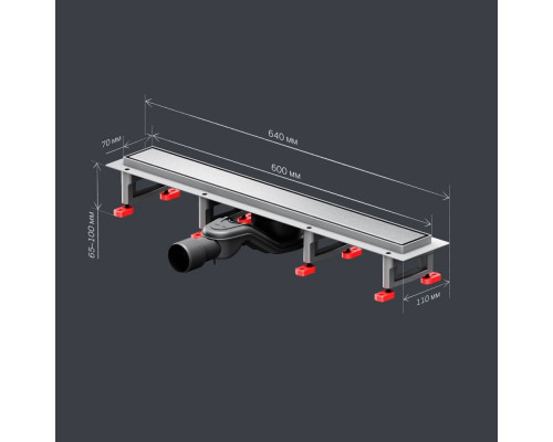 Трап для душа линейный AM.PM Masterflow Tile 60 см W01SC-U11-060-04SB