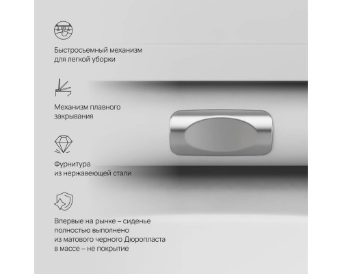Унитаз подвесной AM.PM Spirit V2.0 FlashClean с сиденьем микролифт матовый C701700MWSC