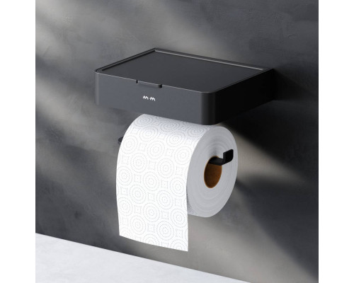 Держатель для туалетной бумаги с отделением AM.PM Inspire V2.0 черный матовый A50A341522