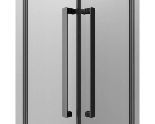 Душевое ограждение AM.PM Func 90x90 см профиль черный стекло прозрачное W84G-403-9090-BT