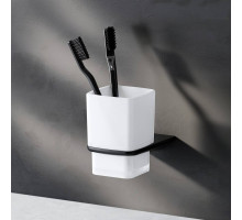 Стакан стеклянный с настенным держателем AM.PM Inspire V2.0 черный матовый A50A34322