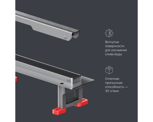 Трап для душа линейный AM.PM Masterflow Slim line 80 см W01SC-S11-080-05SB