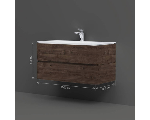 Тумба под раковину подвесная AM.PM Inspire V2.0 100 см табачный дуб M30FHX1002TF