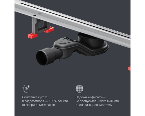 Трап для душа линейный AM.PM Masterflow Slim line 100 см W01SC-S11-100-05SB
