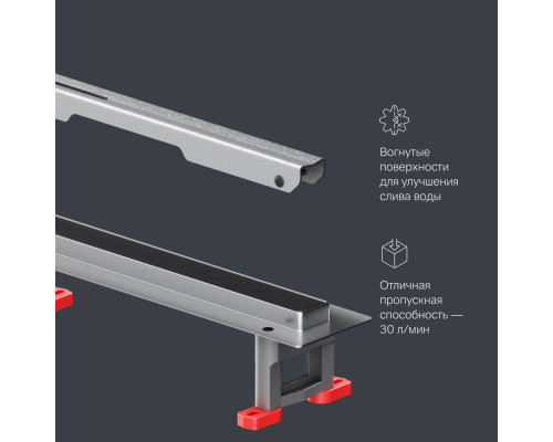 Трап для душа линейный AM.PM Masterflow Slim line 100 см W01SC-S11-100-05SB