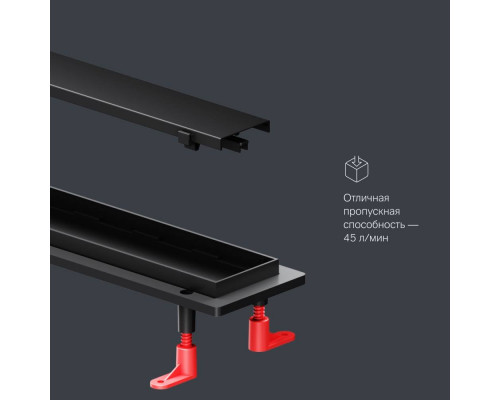 Трап для душа линейный AM.PM PrimeFlow универсальный затвор Tile 90 см W02SC-U11-090-04BM