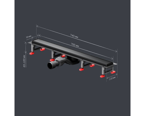 Трап для душа линейный AM.PM Masterflow Tile 70 см W01SC-U11-070-04BM
