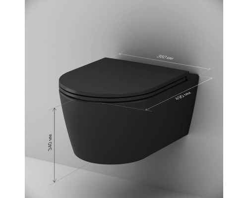 Унитаз подвесной AM.PM Func FlashClean с сиденьем микролифт матовый C8F1700MBSC